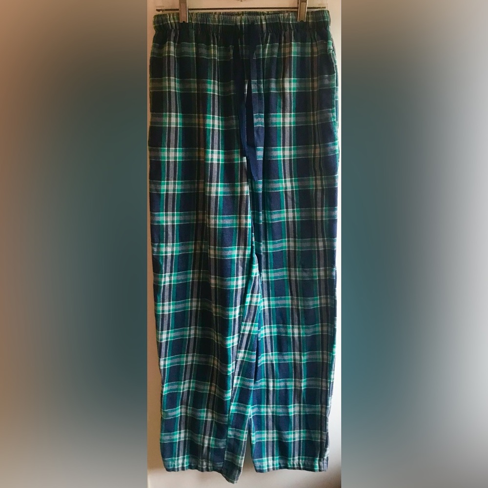 IZOD FLANNEL PLAID PAJAMA BOTTOM LOUNGE PANTS